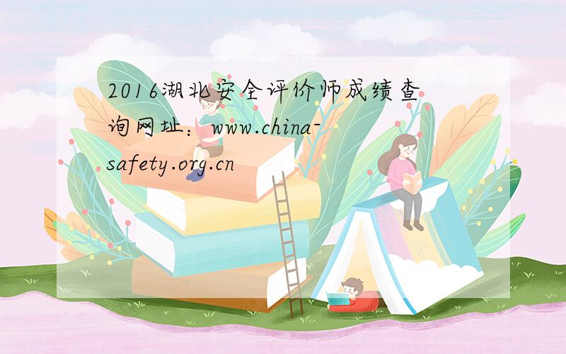 2016湖北安全评价师成绩查询网址：www.china-safety.org.cn